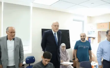 ميقاتي زار والحلبي مركز "سان جود" متفقدًا سير الامتحانات: سنتسلح بالعلم والأمل والإيمان للوصول الى شط الأمان