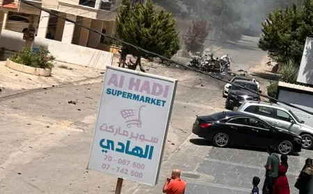 مسيرة إسرائيليّة استهدفت سيارة على طريق ‎الحوش شرق مدينة ‎صور