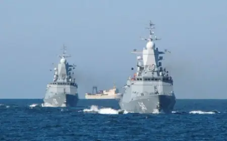 سفينتان حربيتان روسيتان في الصين لإجراء مناورات بحرية مشتركة