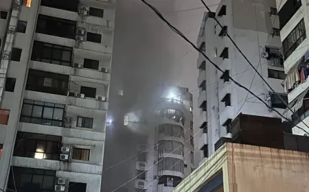 بالفيديو - حريق كبير داخل مستودع للبطاريات في الضاحية