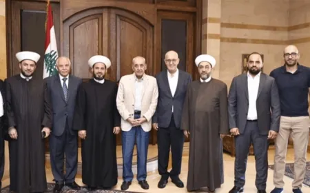 بري استقبل مفتي زحلة والبقاع مع وفد علمائي