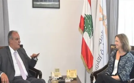 بوشكيان عرض العلاقات بين لبنان والولايات المتحدة مع جونسون
