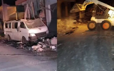 اثار الغــارة التي استهدفت بلدة مركبا