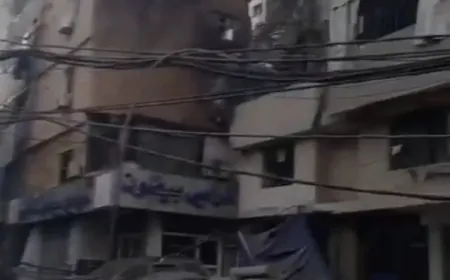 بالفيديو -معلومات أولية عن استهداف الطيران المعادي لمبنى في حارة حريك بمحيط مستشفى ‎بهمن