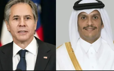 جهود الوساطة لإنهاء الحرب على قطاع غزة بين وزيري خارجية قطر وأميركا