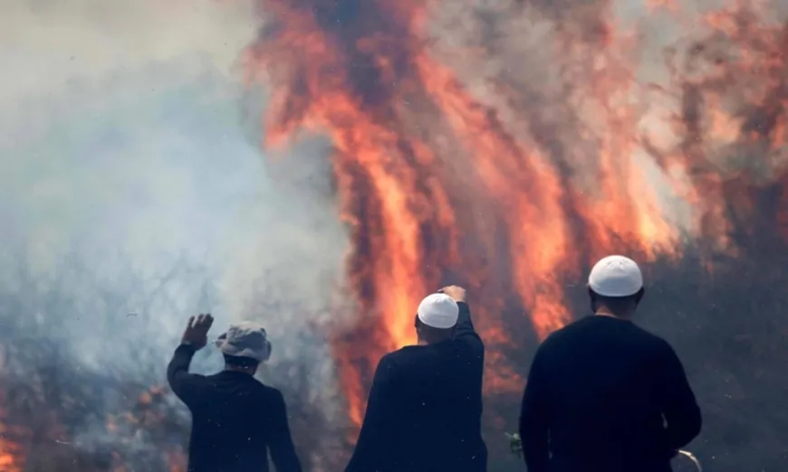 حريقان في ميس الجبل وخلف بلدية العديسة جراء القصف المعادي