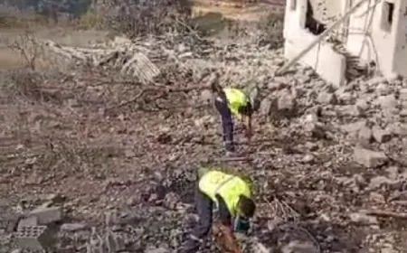 بالفيديو - من عمليات الإنقاذ والإطفاء بعد الغارة الإسرائيلية التي استهدفت بلدة شمع