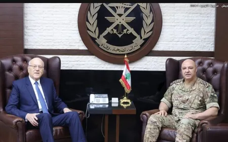 ميقاتي خلال لقاءه الضباط: الشهادات التي قدمتموها على مذبحِ الوطن لم تكن يومًا إلا في سبيلِ رفعتِهِ