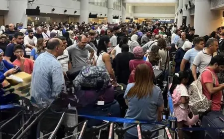 بالفيديو - زحمة مسافرين في ‎مطار بيروت بعد دعوات دول عدة لرعاياها إلى مغادرة ‎لبنان