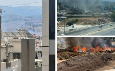 حريق نفايات قرب السيتي سنتر - ‎الحازمية  ولا صحة للاخبار المتناقلة عبر واتساب عن استهداف اسرائيلي في ‎الضاحية_الجنوبية