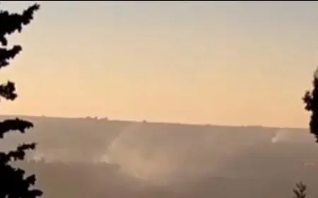 بالفيديو - مشاهد أولية لسقوط صواريخ في منطقة كاديتا في محيط صفد.