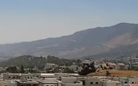 بالفيديو - لحظة سقوط صواريخ بركان على كريات شمونه