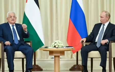 بوتين التقى محمود عباس: نحن قلقون إزاء الخسائر المدنية في غزة