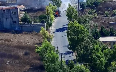 غارة على سياره بين برعشيت وبيت ياحون