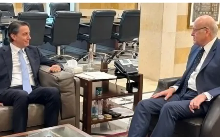 ميقاتي استقبل هوكشتاين في السرايا