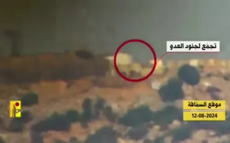 بالفيديو - مشاهد من عملية استهداف ‎المقاومة الإسلامية في ‎لبنان مواقع السماقة والمالكية ورويسات العلم