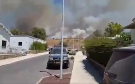 بالفيديو- سقوط مباشر لصواريخ أُطلقَت من ‎جنوب_لبنان في مستوطنة ‎شامير بـ ‎الجليل