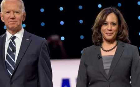 هاريس: بايدن قاد بلادنا لحل الكثير من المشاكل