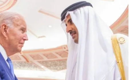 أمير قطر وبايدن يبحثان آخر الأوضاع بغزة والتطورات الإقليمية والدولية