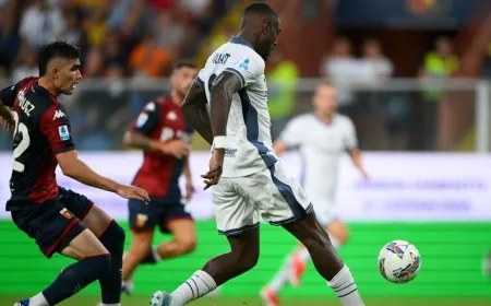 بطولة إيطاليا: إنتر يخسر نقطتين أمام جنوى في مستهل حملة الدفاع عن لقبه