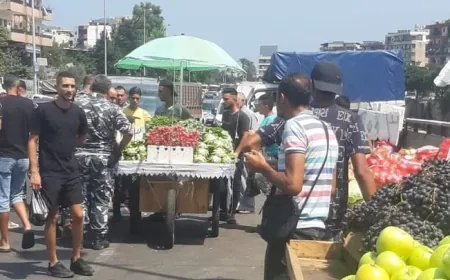 ازالة ومصادرة البسطات عند جسر ابو علي في طرابلس والجيش يتدخل