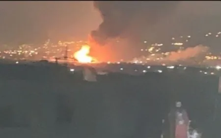 اللحظات الاولى للغارات الإسرائيلية غير المسبوقة على مستودع أسلحة لحزب الله في البقاع