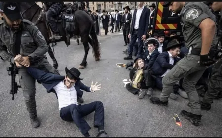 مواجهات بين الحريديم والشرطة الإسرائيلية بالقدس رفضا لقرار التجنيد