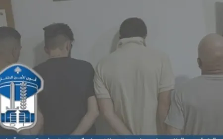 مداهمة لشعبة المعلومات في النبطية، وتوقيف 4 متورّطين بعمليات ترويج وتعاطي مخدرات وضبط كمية منها