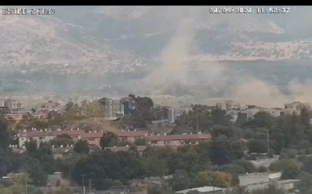 بالفيديو - تساقط الصواريخ على محيط كريات شمونه