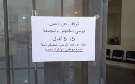 توقف موظفي القطاع العام عن العمل شمالًا