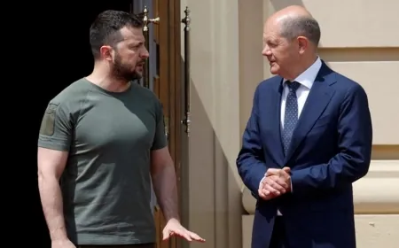 شولتس يلتقي زيلينسكي في فرانكفورت الجمعة