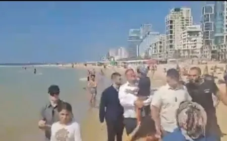 بالفيديو - اسرائيلون غاضبون قاموا بطرد وزير الأمن القومي بن غفير من احد شواطىء تل أبيب