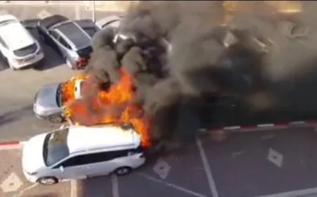 بالفيديو - وسائل إعلام إسرائيلية انفجار سيارة  في نهارية