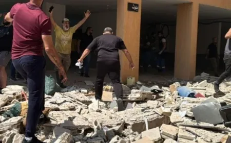 إصابات طفيفة بين المواطنين جراء الاعتد.|ء الإسرائيلي الذي طال مبنى سكني في النبطية- زبدين