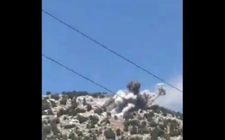 بالفيديو ـ قصف مدفعي يستهدف برج المطلين شمال بلدة ‎كفرشوبا جنوب لبنان