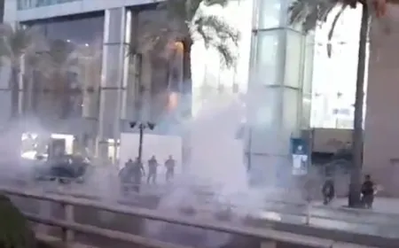 بالفيديو - بيروت امام منزل ميقاتي الآن إطلاق كثيف القنابل المسيل للدموع