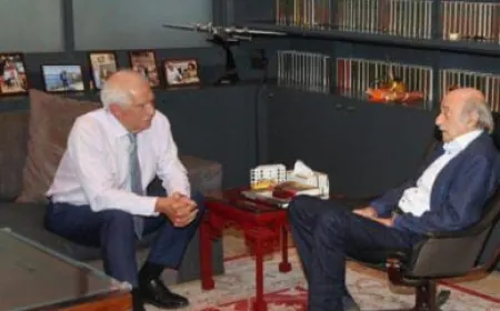 جنبلاط يشيد بدور بوريل بمواجهة إنتهاكات حقوق الإنسان