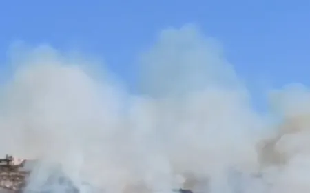 بالفيديو - اندلاع حرائق بين البيوت عند أطراف ‎بنت جبيل نتيجة القصف الفسفوري