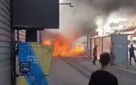 بالفيديو - مصادر عبرية: انفجار سيارة في الرملة