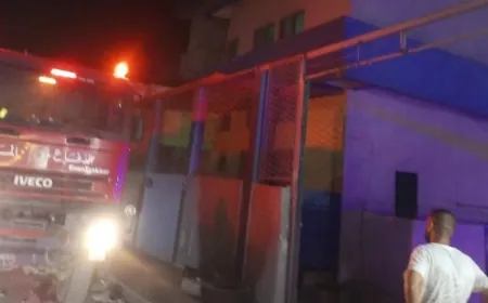 خلال عملهما في مدرسة.. علقا داخل "سقالة"