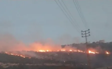 حريق في بلدة قبعيت عكار