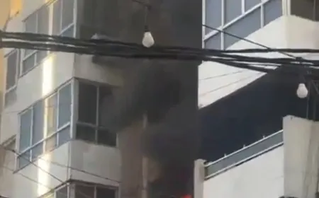 بالفيديو - إنفجارات في عدد من المنازل واحتراق شقة على أوتوستراد هادي نصرالله