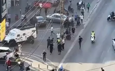 بالفيديو -هجوم على سيّارات اليونيفيل في منطقة صور