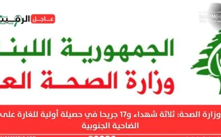 وزارة الصحة: ثلاثة شهداء و17 جريحا في حصيلة أولية للغارة على الضاحية الجنوبية