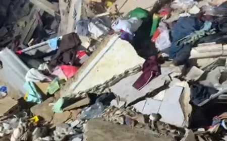 بالفيديو - مواصلة رفع الانقاض  من مكان الغارة في الضاحية الجنوبية