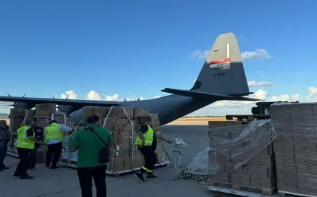 وصول طائرة عراقية الى مطار بيروت على متنها أطنان من المستلزمات الطبية