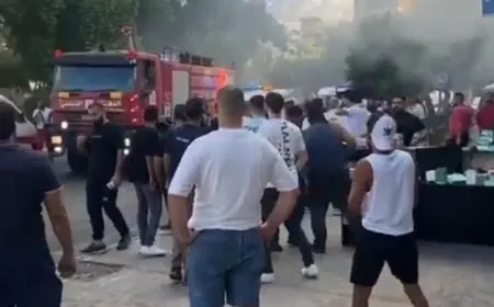 بالفيديو - استهداف من مسيرة في صيدا