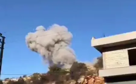 بالفيديو - غارة على بلدة حزرتا