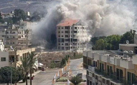 غارة على حي الصالحية في مدينة النبطية