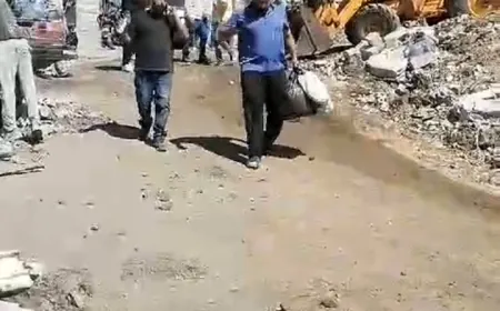 بالفيديو - اثار الغا.رة الاسرائيلية على جون وأعمال الانقاذ مستمرة